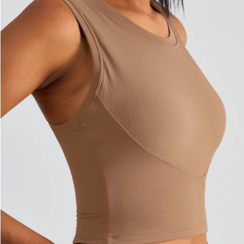 Malibu Ribbed Molded Cup Tank Bra (12pc Minimum)