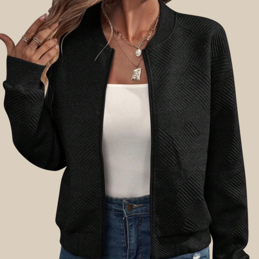 Paternered Bomber Jacket