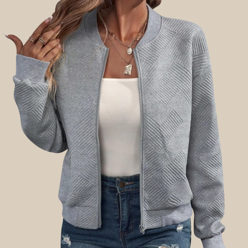 Paternered Bomber Jacket