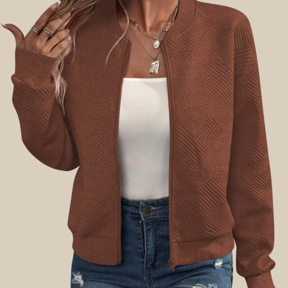 Paternered Bomber Jacket