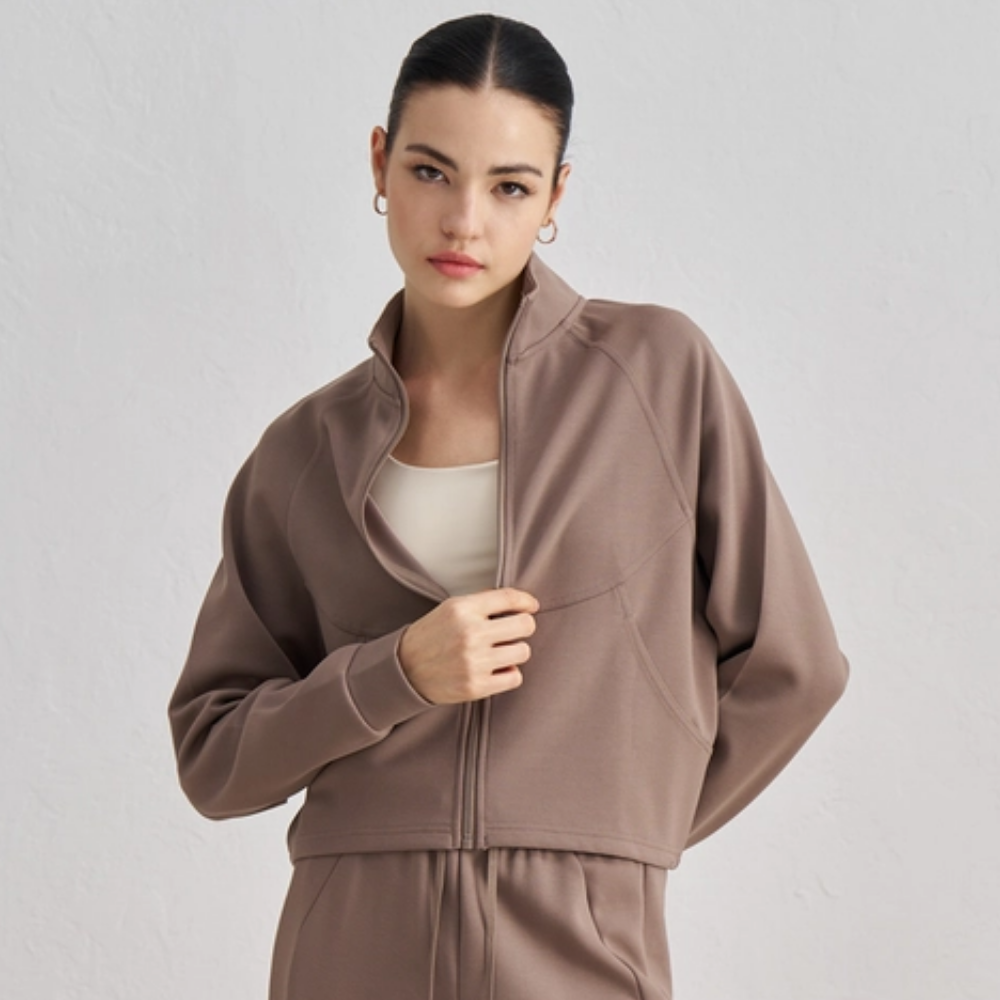 Amelia Aircotton Relaxed Fit Zipper Jacket (12pc Minimum)
