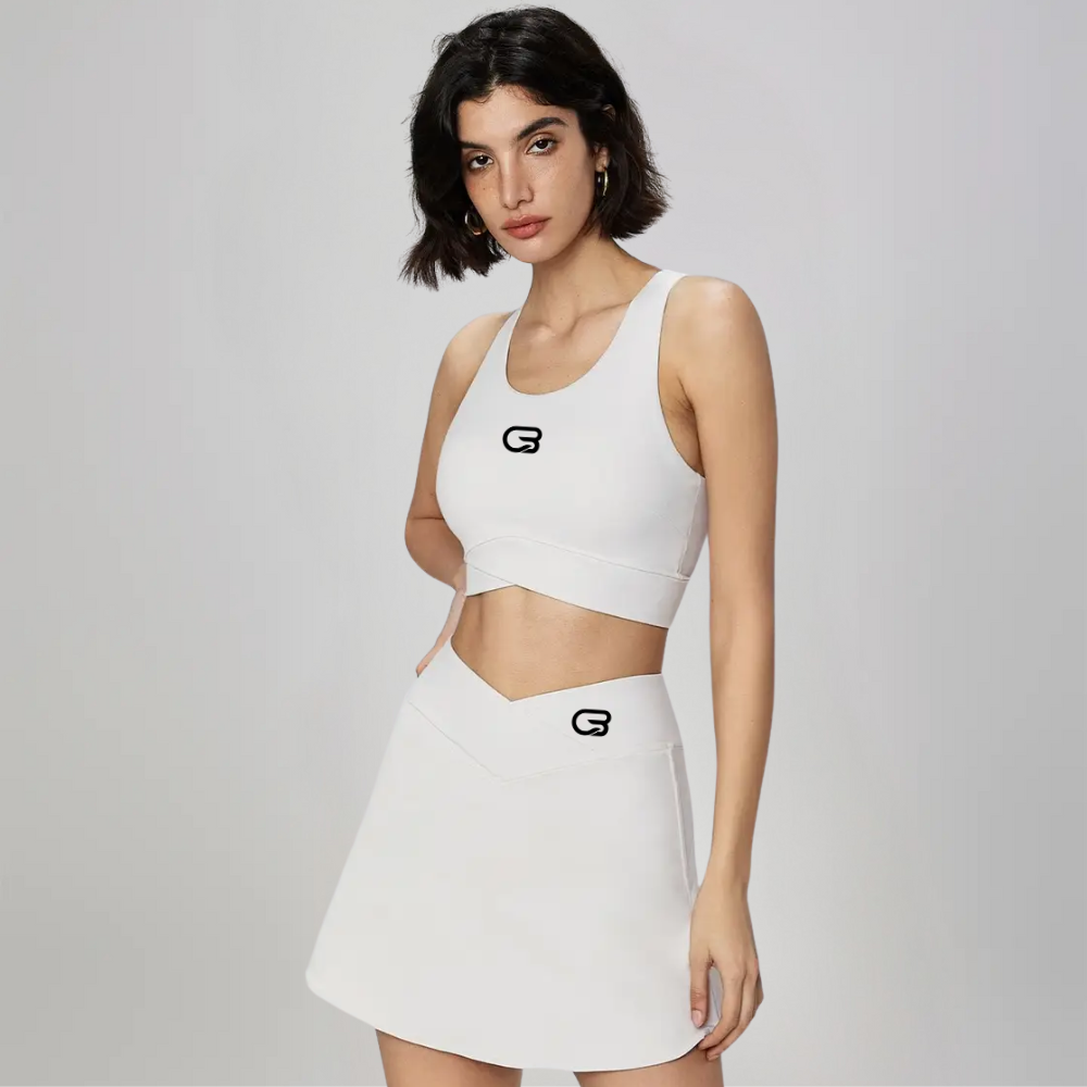 Cyclebar Dara Two Piece Sports Bra & High Waist Skort Activewear Set (12pc Min)