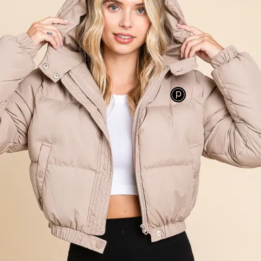 Pure Barre Front Zipper Hoodie Puffer with Pockets (6-Pack)