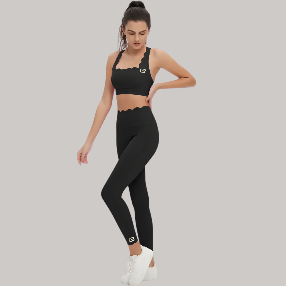 Cyclebar Sylvie Scallop Sports Bra + Legging Active Set (12pc Min)