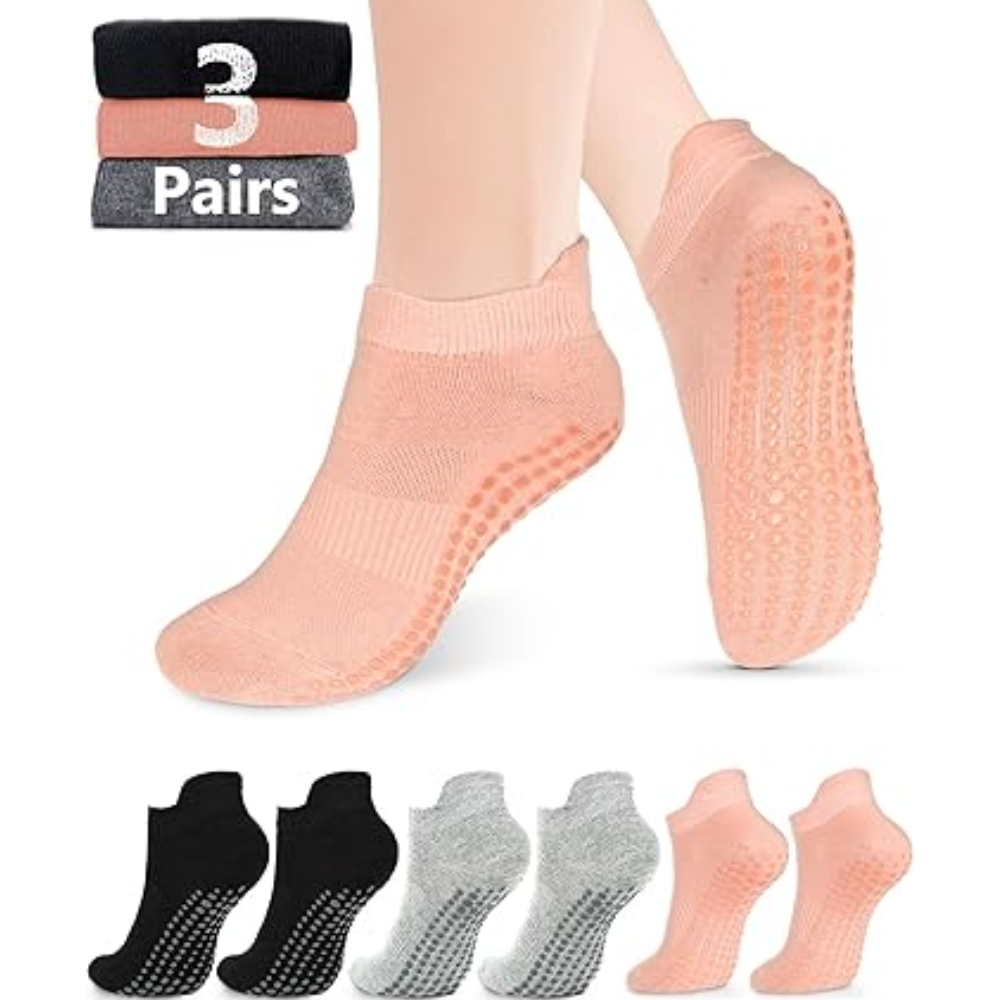Shortie Ankle Grip Socks (12pc Minimum)