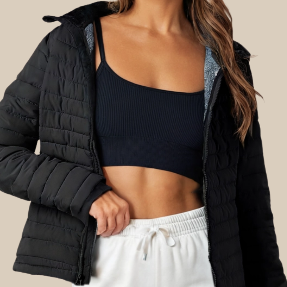 Quilted Zip-Up Puffer Jacket