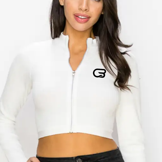 Cyclebar Front Zipper Crop Top (6-Pack)