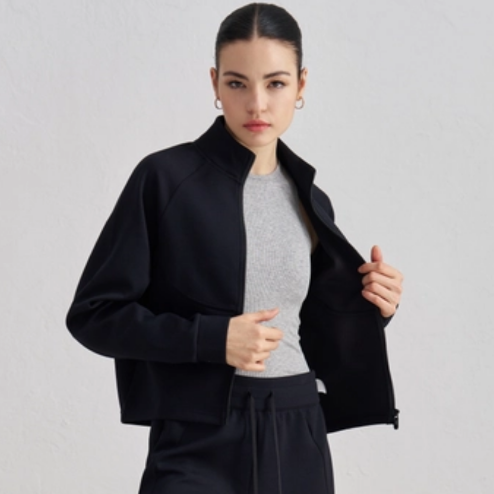 Amelia Aircotton Relaxed Fit Zipper Jacket (12pc Minimum)