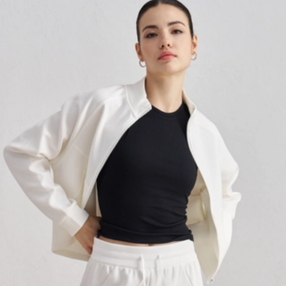 Amelia Aircotton Relaxed Fit Zipper Jacket (12pc Minimum)