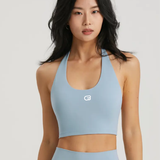 Cyclebar Daphne Molded Cup Halter Neck Backless Sports Bra (12pc Min)