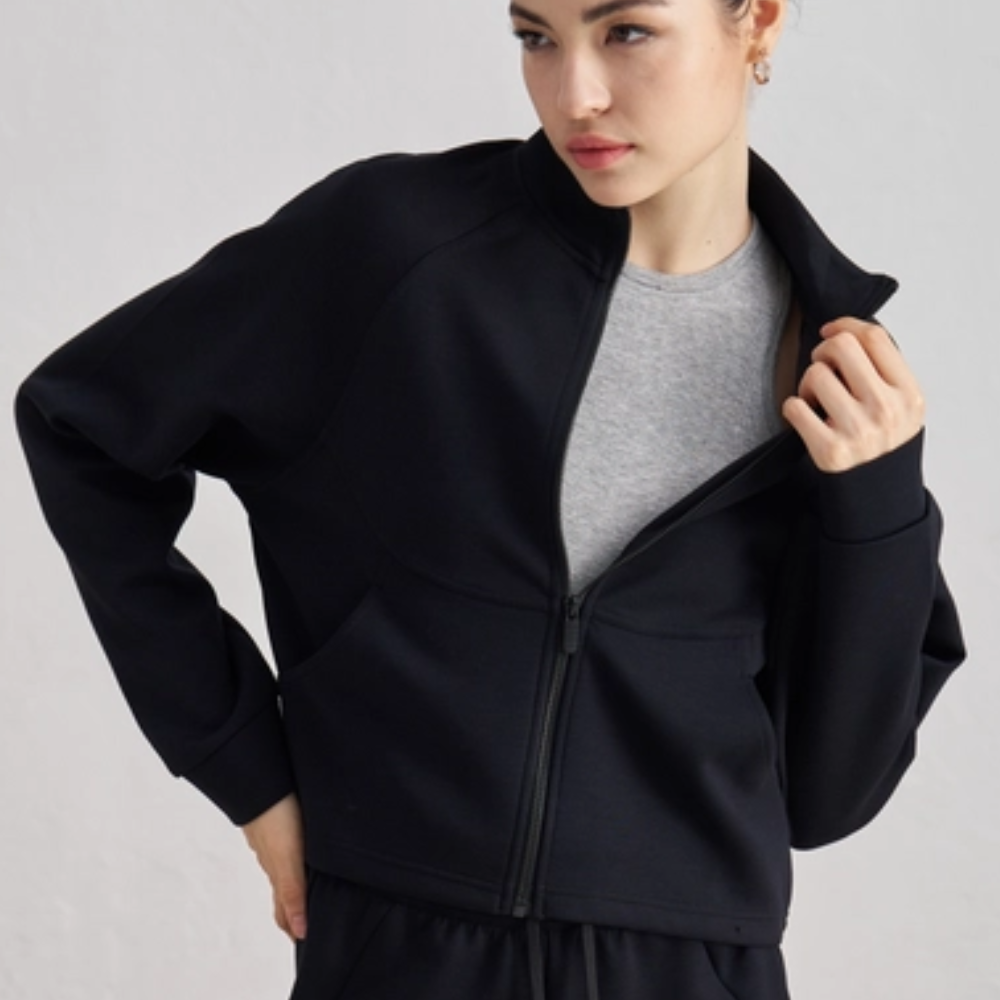 Amelia Aircotton Relaxed Fit Zipper Jacket (12pc Minimum)