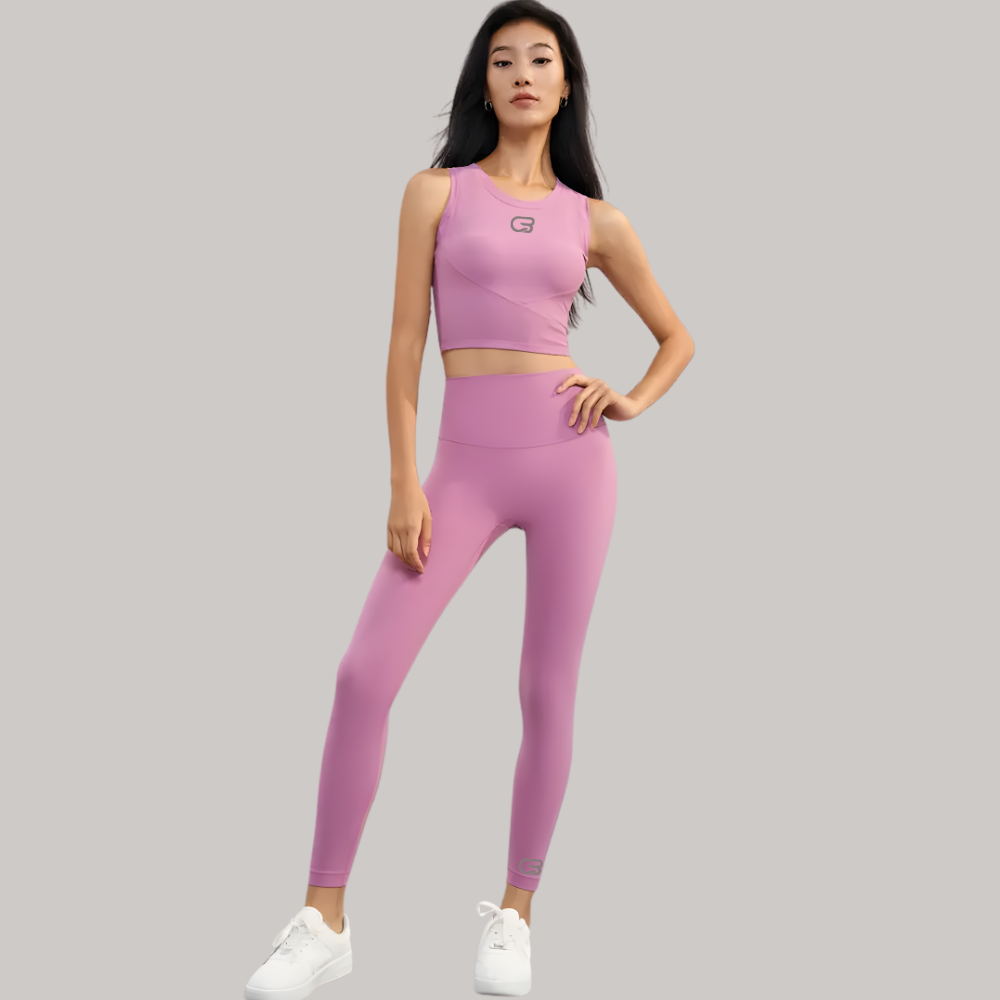 Cyclebar Malibu Rib Tank Bra + Legging Activewear Workout Set (12pc Min)