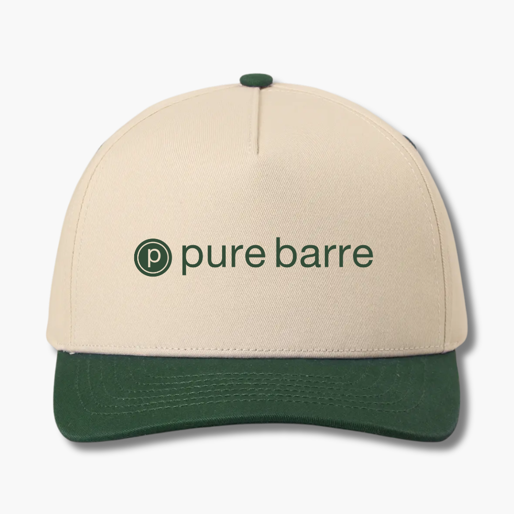 Pure Barre Two-Tone Cotton Baseball Cap (6pc Min)