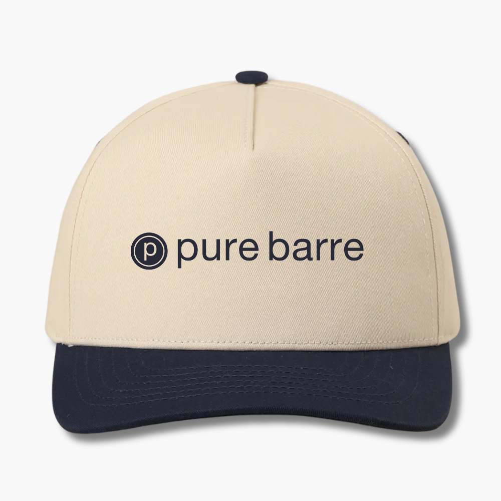 Pure Barre Two-Tone Cotton Baseball Cap (6pc Min)