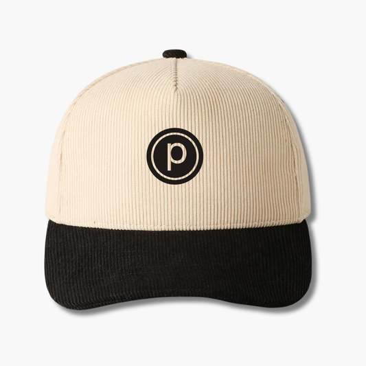Pure Barre Two Tone Corduroy 5 Panel Trucker Hat (6pc Min)