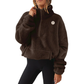 Pure Barre Fuzzy Fleece Half-Zip Stand-Up Collar Jacket (12pc Min)