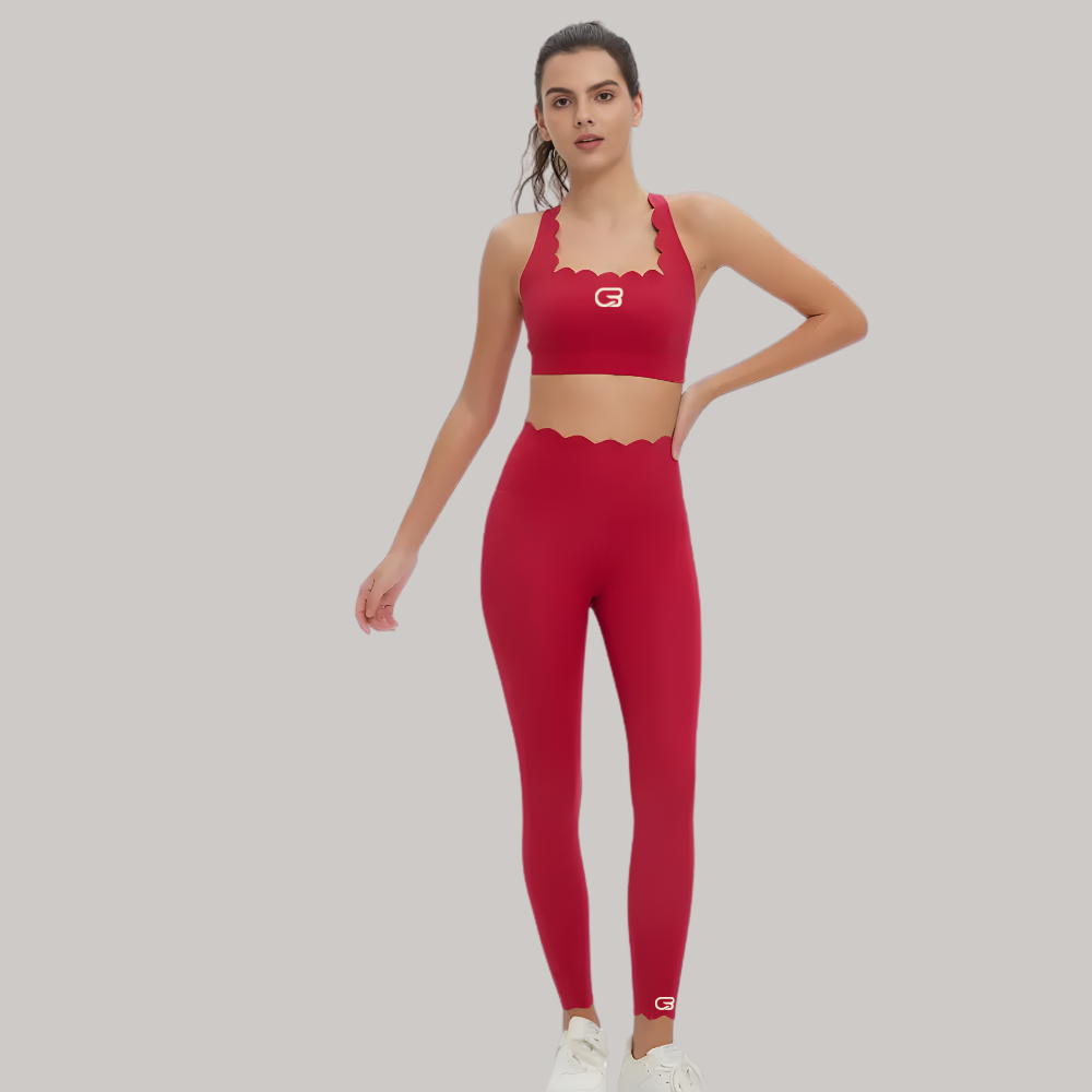 Cyclebar Sylvie Scallop Sports Bra + Legging Active Set (12pc Min)