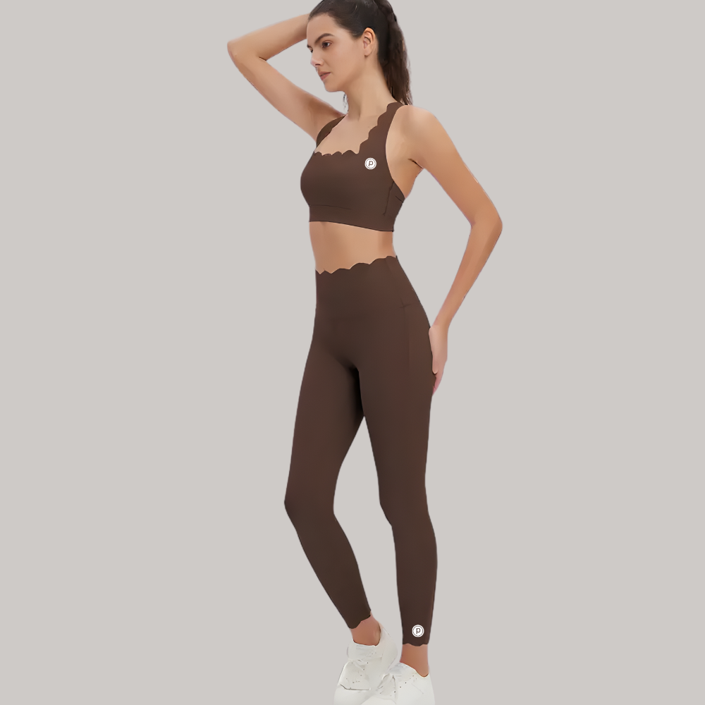 Pure Barre Sylvie Scallop Sports Bra + Legging Active Set (12pc Min)