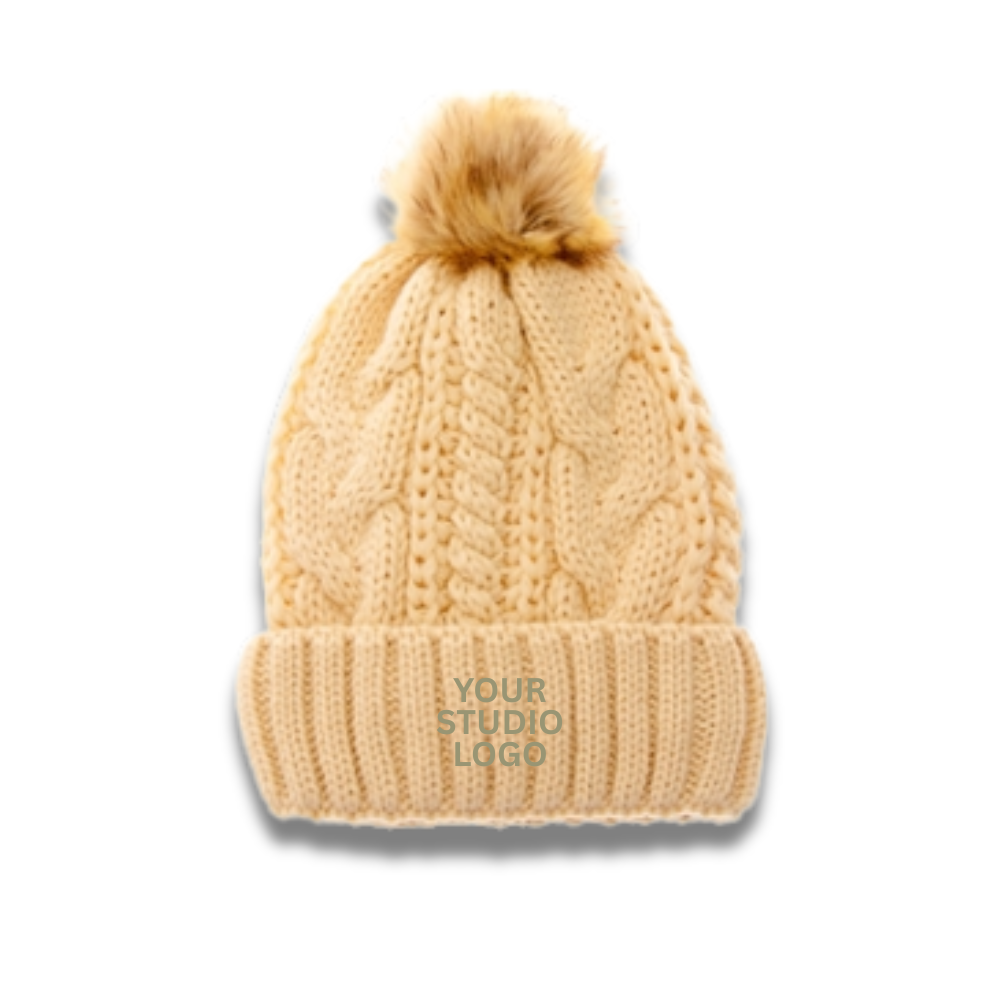 Your Studio Logo Puff Beanie (5pc Min)