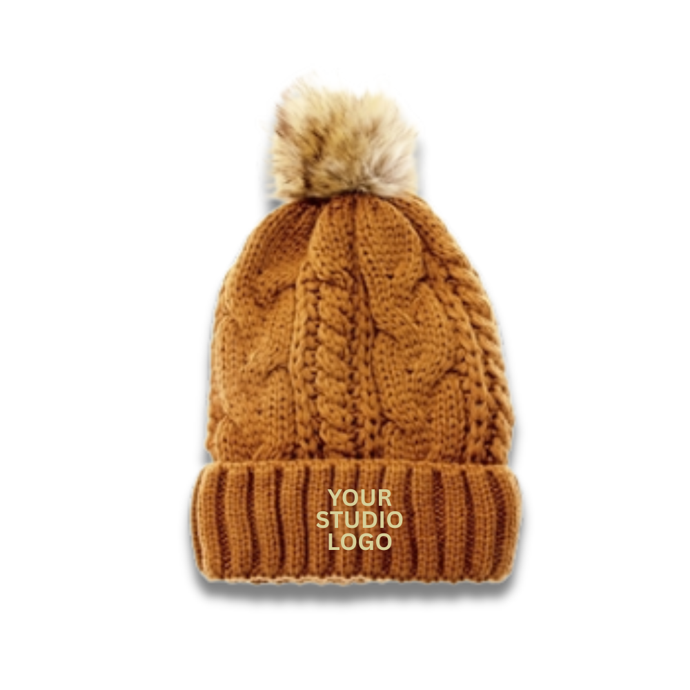 Your Studio Logo Puff Beanie (5pc Min)