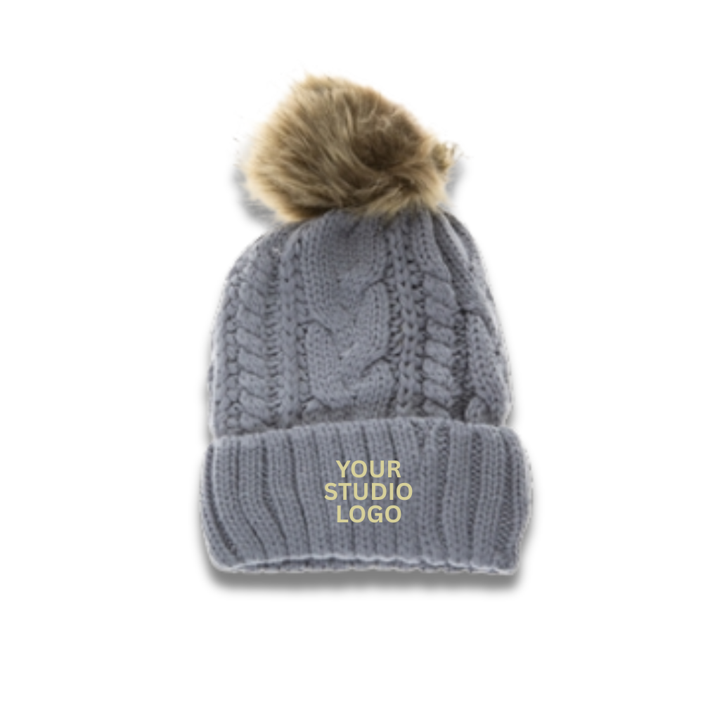 Your Studio Logo Puff Beanie (5pc Min)