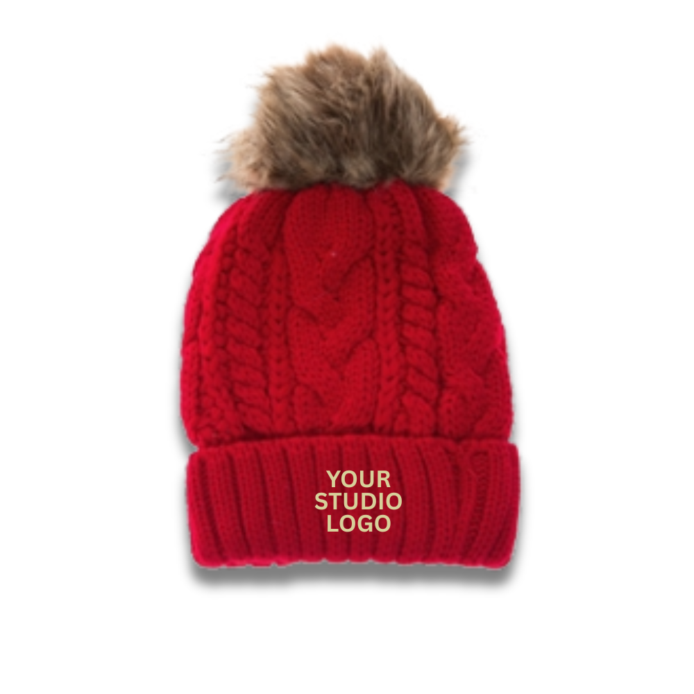Your Studio Logo Puff Beanie (5pc Min)