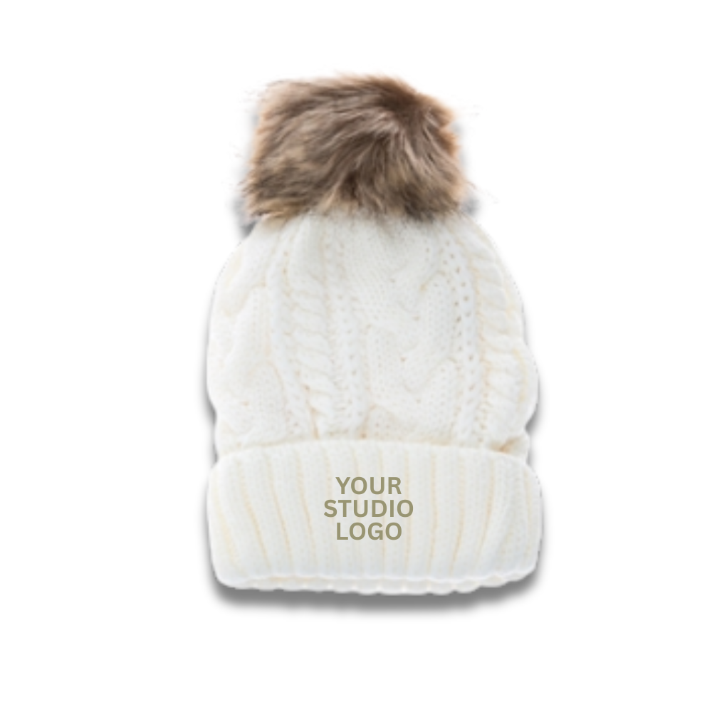Your Studio Logo Puff Beanie (5pc Min)