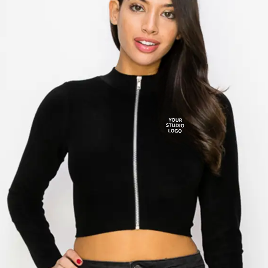 Front Zipper Crop Top (6-Pack)