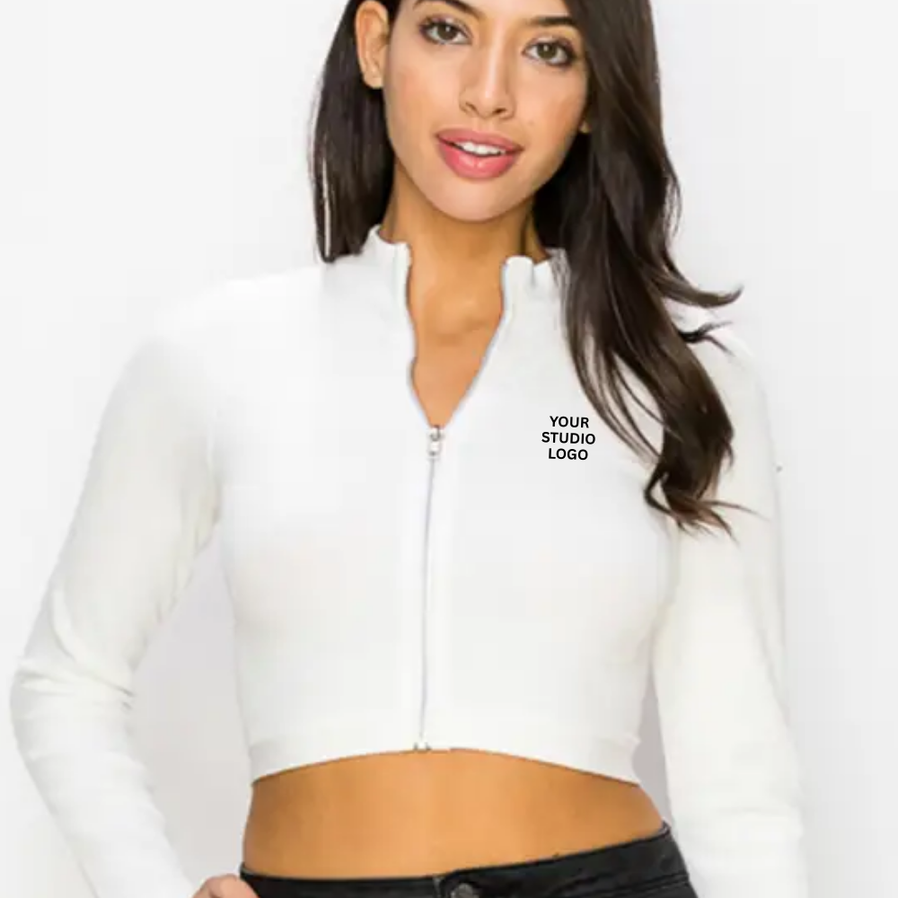 Front Zipper Crop Top (6-Pack)