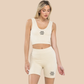 Seamless Waffle Knit Biker Short Set (6-Pack)